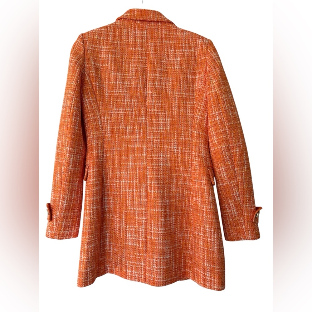 Marciano Orange Tweed Blazer & Suit Jacket - Size M (6) - Picture 8 of 11